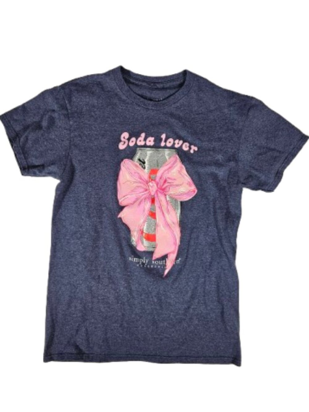 Simply Southern Soda Lover Diet Coke T-shirt Women's Size Small Blue Pink